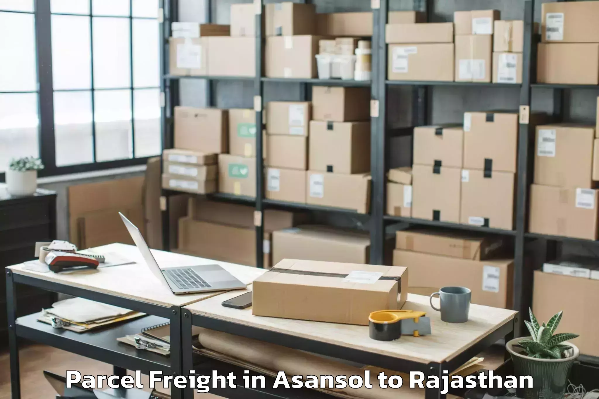 Discover Asansol to Jaipur Parcel Freight